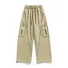 Ropa de Trabajo Jianheng Pierna Curva Pierna Recta Holgado Americano Tallas Grandes Engordado Extra Grande Exterior Desestructurado Patchwork Pantalones Casuales de Pierna Curva