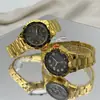 Comercio Exterior Transfronterizo Venta Caliente Moda Negocios Reloj para Hombre Casual para Hombre Combinación Perfecta Tres Ojos Dorado Reloj de Cuarzo para Hombre