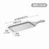 Plato Rectangular de Acero Inoxidable Coreano con Asa Plato Dorado para Barbacoa Fondo Plano Plato para Carne Plato para Bistec Occidental Comercial