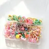 Set de 50 Pinzas para el Cabello Rosas Lindas Pinzas de Garra Dulces Pinzas para Flequillo Estilo Girly Accesorios para el Cabello de Dibujos Animados Japoneses Pinzas