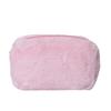 Bolsa de Maquiagem Quadrada de Pele Sintética, Bolsa de Armazenamento Portátil de Pelúcia, Atacado em Estoque, Logo Personalizável