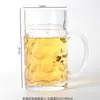 Taza Grande de Vidrio Grueso para Cerveza con Asa al por Mayor, Taza de Cerveza, Taza de Té para Casa de Té, Vaso para Beber en Casa