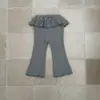 2026 Roupa Infantil Estilo Coreano Saia Lisa Bainha Calça Casual Meninas Estilo Outono Crianças Pequenas e Médias Calça Longa Macia Versátil Calça Ligeiramente Flare