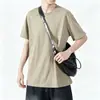 Camiseta Roman de Manga Curta Lyocell Natural Fresca de Verão 2026 para Homens e Mulheres, Camiseta Trendy de Seda Gelada de Secagem Rápida e Peso Pesado