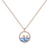 Collar de ballena nacida contigo para mujer, ligero, de lujo, de nicho, de alta gama, cadena de clavícula, cadena de acero de titanio simple, colgante de ballena, regalo para novias