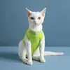 Roupa de Esterilização para Gatos, Roupa Pós-Operatória, Desmame de Gatas, Anti-Lambedura, Anti-Arranhões e Mordidas, Roupa Macia, Justa ao Corpo e Confortável, Conjunto de Cor Lisa