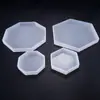 Moldes de Resina Hechos a Mano para Bricolaje Varios Posavasos de Mesa con Forma de Diamante Moldes de Silicona con Forma de Diamante Grandes y Pequeños de Resina de Cristal