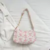 Estilo Fresco de Dropshipping 2026 Nuevo Estilo Coreano Bolso de Axila de Pana con Lazo y Corazón Cadena de Moda para Mujer Bolso de Hombro Único