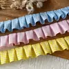 Accesorios de encaje a cuadros de 2,5 cm hechos a mano, material de bricolaje, decoración de ropa, funda de teléfono con volantes, falda de muñeca
