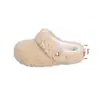 Chinelos Casuais Birkenstock para Meninas 2025 Inverno Novos Calçados Externos Chinelos Peludos Infantis Chinelos de Algodão Estilo Coreano para Meninos
