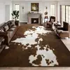 Alfombra Lavable de Cachemir Sintético Hecha a Medida por el Fabricante, Alfombra de Sala de Estar Transfronteriza con Estampado de Animales Sintéticos, Alfombra de Cobertura Total para Área Grande