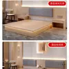 Mobiliario de Cama Específico del Hotel Habitación Estándar Juego Completo Habitación Estándar de Gama Alta Cama Doble Cama Grande Individual Cadena Hotelera Hotel Juego Completo