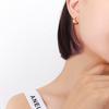Temperamento europeo y americano simple ins aretes geométricos aretes simples tipo C para mujer acero de titanio transfronterizo que no se desvanecen joyería al por mayor
