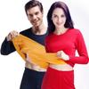Ropa Interior Térmica Lana Gruesa Ropa y Pantalones de Otoño para Mujer Mediana Edad Doble Capa Cuerpo Completo Dorado Cálido Set de Pareja Invierno Hombre
