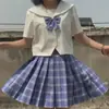 Uniforme JK Básico Traje de Marinero Camisa Intermedia Solapa Kanto Kansai Blanco y Negro Top de Verano Mangas Largas y Cortas