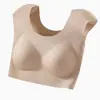 Sujetador acolchado para mujer con diseño de tirantes rectos, Ropa interior moldeadora invisible sin costuras para bustos grandes, Sujetador minimizador, Chaleco sujetador reductor lateral