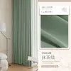 Cortinas Blackout Estilo Algodón y Lino Sala de Estar Dormitorio Ventana Saliente Balcón Gris Moderno Simple Tela Doble Cara Shaoxing Keqiao