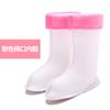 Zapatos de lluvia para niños Mu Meng cuero boca de algodón contenedor interior invierno más terciopelo Impermeables cálidos zapatos de agua calcetines de algodón removibles cubierta de algodón mayoreo