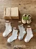 Fábrica de Calcetines Lebo HD1833 Calcetines Cortos de Verano Ultra Delgados para Niñas con Cuatro Nudos Malla Algodón Delgado Calcetines de Bebé Princesa