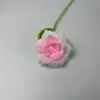 Flor de Rosa de Lana Tejida a Mano con Punta Transfronteriza Mueble Terminado Puesto de Mercado Nocturno Ramo Tejido a Crochet de Lana