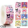 Pegatina enrollable de Kurome Girl para niños, manual de dibujos animados de Sanrio, pegatina de recompensa para jardín de infantes, linda pegatina de sellado