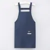 Novo Avental de Lona Resistente ao Desgaste para Casa Cozinha Masculino Impermeável Feminino Tiras Personalizadas Especial para Trabalho Avental de Cintura Grosso Trabalho