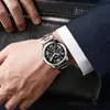 AliExpress Geneva Roman Ouro Pulseira de Aço Relógio Masculino Relógio Masculino Moda Relógio de Pulso Masculino Quartzo Três Mostradores