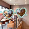 Nuevas gafas de sol de moda para proteger del sol, gafas infantiles con forma de corazón, bonitas gafas de sol de moda estilo dibujos animados, transfronterizas europeas y americanas
