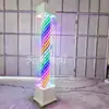 Salão de cabeleireiro transformando piso claro LED externo à prova d'água sinal de salão luz cor deslumbrante vidro salão de beleza caixa de luz