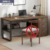 Escritorio de computadora, escritorio casero de escritorio para dormitorio, escritorio de oficina, escritorio de jefe, escritorio simple para vivienda de alquiler con cajones