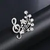 Moda Europea y Americana Broche de Lujo de Alta Gama Corsage Creativo de Nota Pin para Ropa Accesorios para Ropa Símbolos Musicales Femeninos