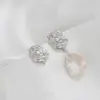 Brincos Assimétricos Padrão Árvore Anel de Crescimento Cor Preservada Banhado a Ouro 14K com Argola Pendurada DIY Brincos de Pérola Pendurados Material Acessórios de Joalheria