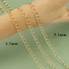 Corrente Estendida Galvanizada em Ouro Verdadeiro 18K Corrente em Espiral Acessórios para Colar DIY Corrente Torcida Ajustável Pacote de 3 m