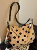 Bolsa de Bolinhas Grande Capacidade Estilo Relaxado para Mulheres, Nova Bolsa de Ombro para o Trabalho Verão 2026 com Alto Valor Estético e Personalidade Única
