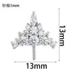 Colgante de corona de hielo y nieve chapado en oro de 18 quilates, colgante pequeño con collar de perlas, accesorios de joyería hechos a mano para DIY