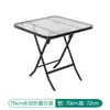 Mesa plegable para exteriores, para apartamentos pequeños, mesa de comedor sencilla y silla, mesa portátil para el hogar, mesa redonda cuadrada de vidrio