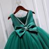 Nuevo Vestido Rosa Sin Espalda Otoño 2026 para Niñas Pequeñas, Lindo Vestido de Princesa Elegante con Perlas para el Primer Cumpleaños