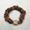 Cuerda para el Cabello Grande de Pedrería de Alta Calidad, Anillo para el Cabello Grande de Bola de Diamante Intestino Grueso, Cuerda Duradera para la Cola de Caballo, Accesorio para el Cabello con Estampado de Leopardo, Goma Elástica Popular