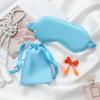 Conjunto de Máscara de Dormir de Seda Sintética com 3 Peças, Bolsa de Armazenamento para Protetores Auriculares, Máscara de Olhos de Proteção Diária, Máscara de Olhos para Trabalho, Viagem, Sono