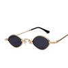 Jamie 3385 Personalidade Avant-Garde Retrô Ultra-Pequeno Armação de Metal Oval Óculos de Sol Lente Plana Óculos da Moda