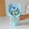 Ramo de Graduación de Rosas y Girasoles, Flor de Ganchillo de Hilo Acabada Pomponcito, Regalo para Novia, Maestra, Regalo de Cumpleaños