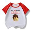 ROBLOX Conjunto de Verano para Niños 2023 Nuevo Algodón Camiseta de Manga Corta para Niños Shorts Casual Delgados Conjunto de Dos Piezas