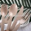 Cuchillo, tenedor y cuchara de plástico desechables con mango largo engrosado, cubiertos biodegradables para llevar, tenedor y cuchara para comida ligera estilo americano, cuchillo y tenedor estilo occidental