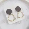 Oferta especial moda novo temperamento simples real banhado a ouro 925 real prata agulha flor amor brincos geométricos brincos mulheres
