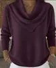 En Stock Comercio Exterior Transfronterizo Amazon Moda Cuello en V Tejido Waffle 2025 Otoño/Invierno Nuevo Color Sólido Suéter Holgado