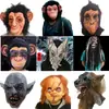 Máscara de Animal Orangután Casco Matacabezas Sala de Escape Casa Embrujada Fantasma de Terror Disfraz Accesorios para Fiesta de Halloween