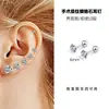 1 Par de Tarraxas de Aço Inoxidável com Design de Bola Redonda, Haste Fina com Rosca de Diamante, Tarraxas para Cartilagem Auricular 0.8mm
