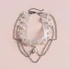 Colar de Pérolas com Renda Europeia e Americana Transfronteiriça Corrente de Clavícula Estilo Palácio Retrô Joia Simples de Alto Padrão para Mulheres Atacado