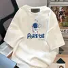 Camiseta de Manga Curta para Homens, Novo Estilo de Verão, Caimento Solto Casual, Estilo Coreano Simples, Camisa Básica para Estudante, Top Estampado, Depósito Lightning