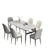 Mesa de Jantar e Cadeiras para Casa Combinação Mesa de Jantar Restaurante Uma Mesa Quatro Cadeiras Apartamento Pequeno Mesa de Jantar Retangular Simples Imitação Outro